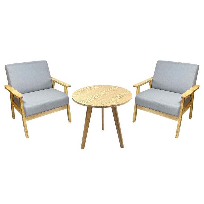 Set Poltronas + Mesa Nature Gris-0