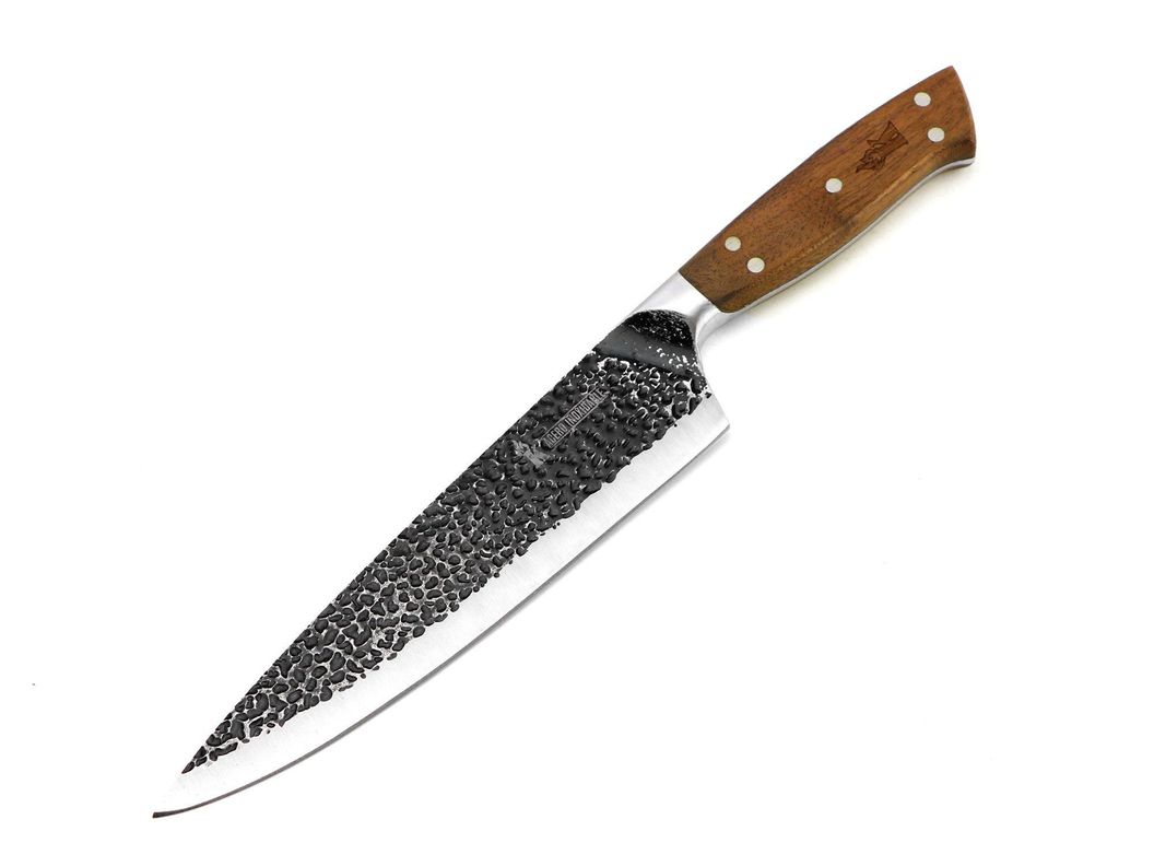 CUCHILLO 8" PARRILLERO CURACAVÍ BLACK CON FUNDA CUERO NEGRA-1