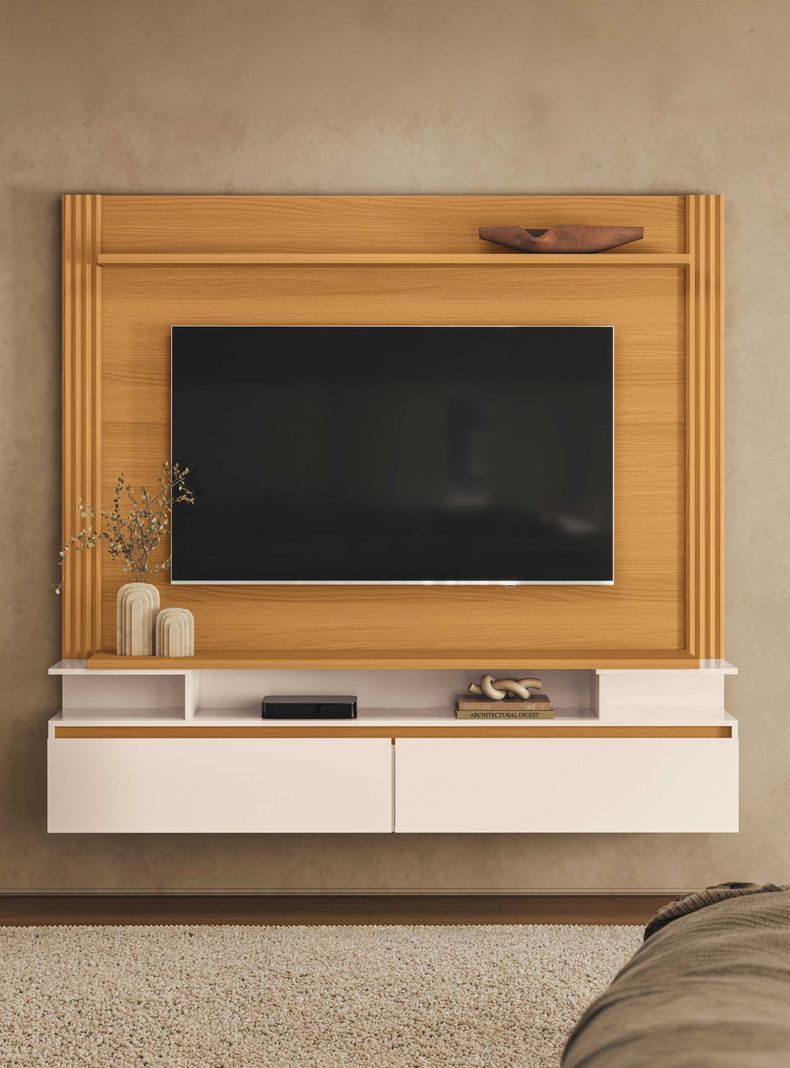Home TV Panel Capri 1 8 65 Cinamomo Off White Cafe Claro [ 230 ]
