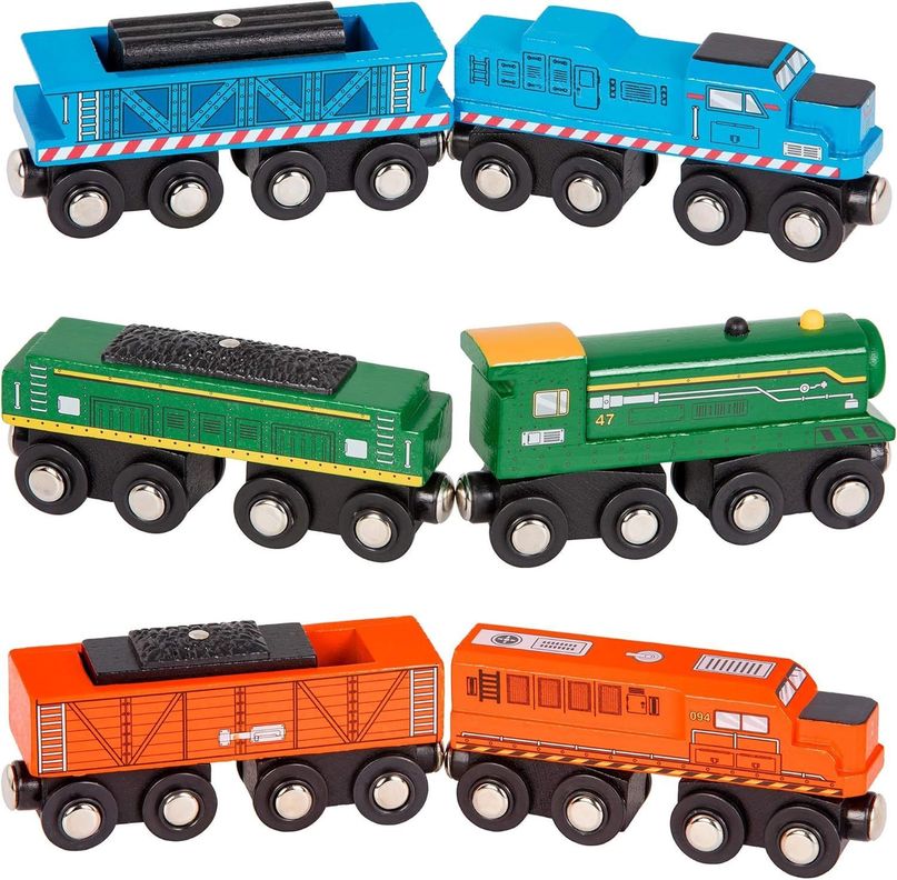 Trenes y vagones de madera-0