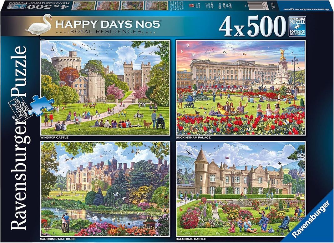 Puzzle Días felices residencia real - 4x500 piezas-0