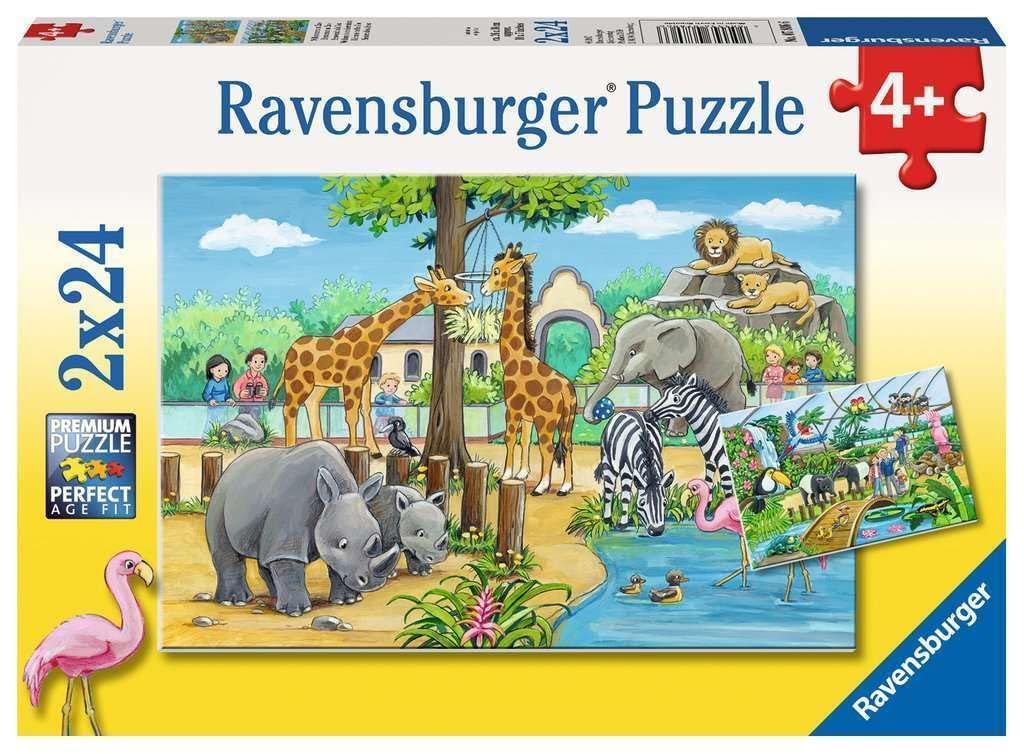 Puzzle Visita al zoológico - 2x24-0