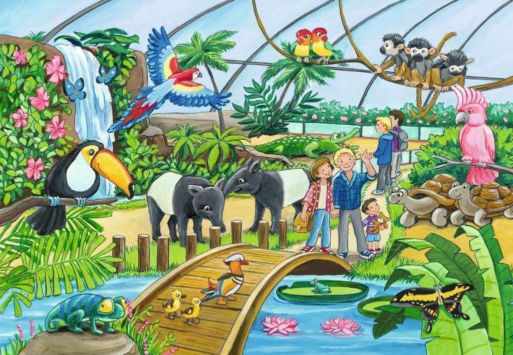 Puzzle Visita al zoológico - 2x24-1
