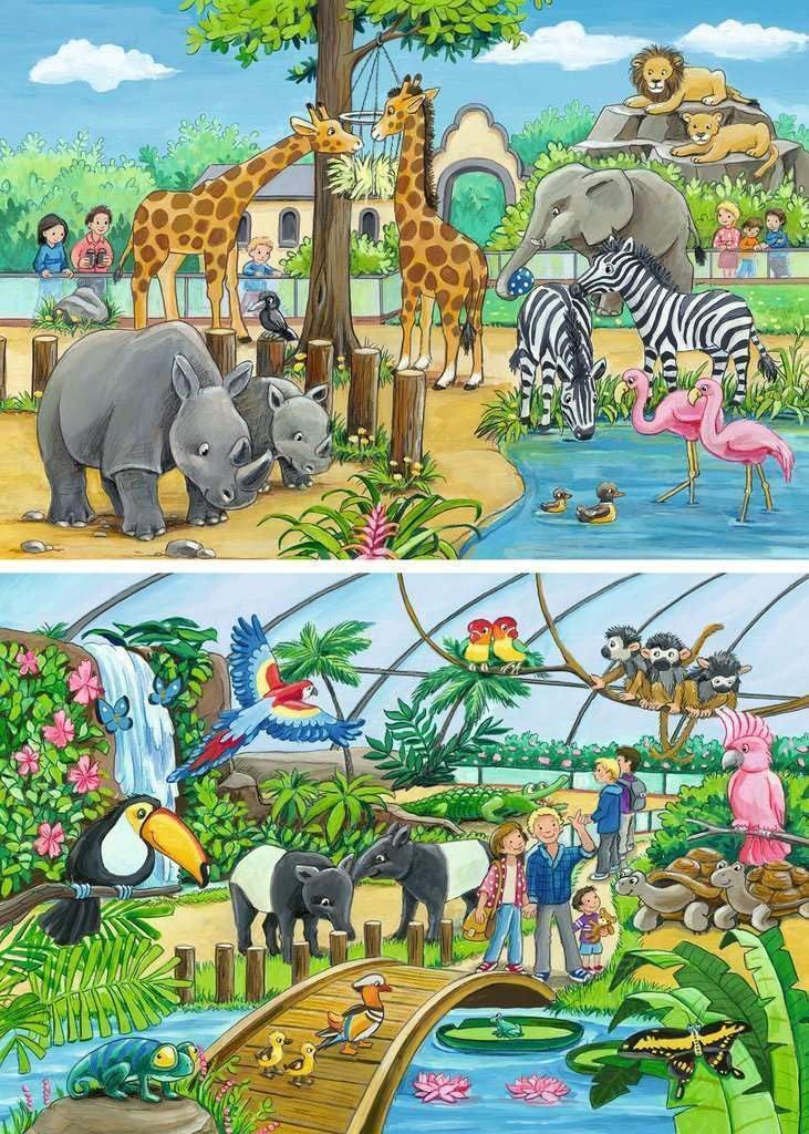 Puzzle Visita al zoológico - 2x24-3