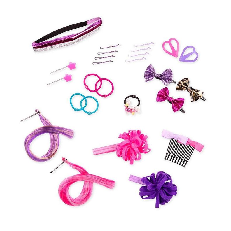 Set accesorios peinados rockeros Fucsia 10