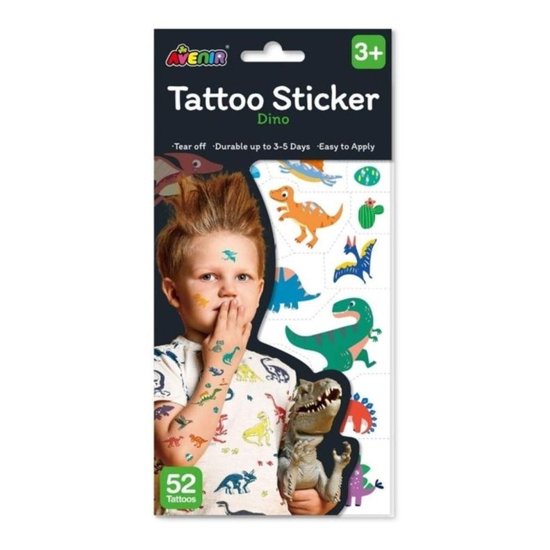 Set de Tatuajes Temporales - Dinosaurios Negro 23