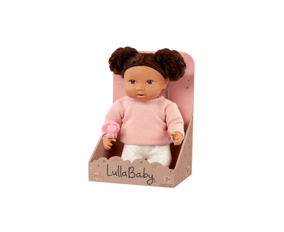 Muñeca con pelo y blusa rosa-0