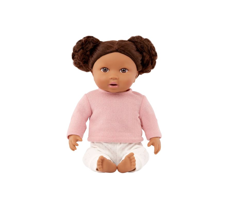 Muñeca con pelo y blusa rosa-2