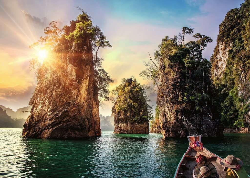 Puzzle Tres rocas en Cheow, Tailandia - 1000 piezas-1