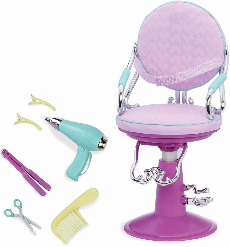 Sillón de peluquería lila-0