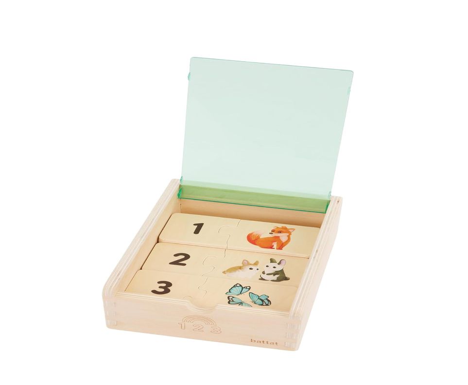 Puzzle de madera números-0