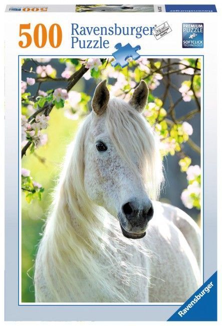 Puzzle Corcel blanco -500 piezas-0