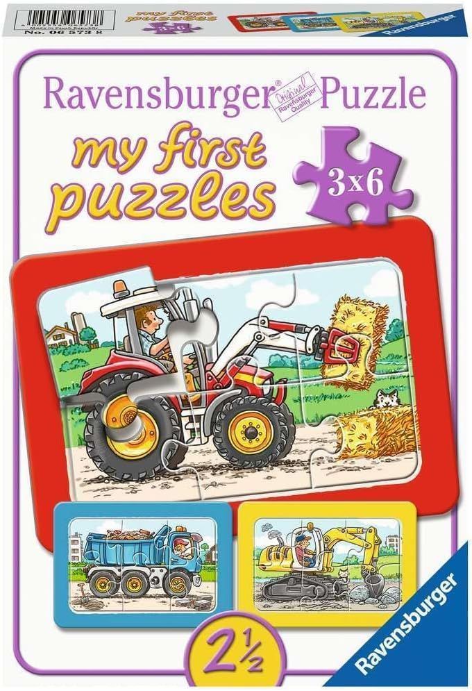 Mi primer puzzle - Excavadora, tractor y camión-0