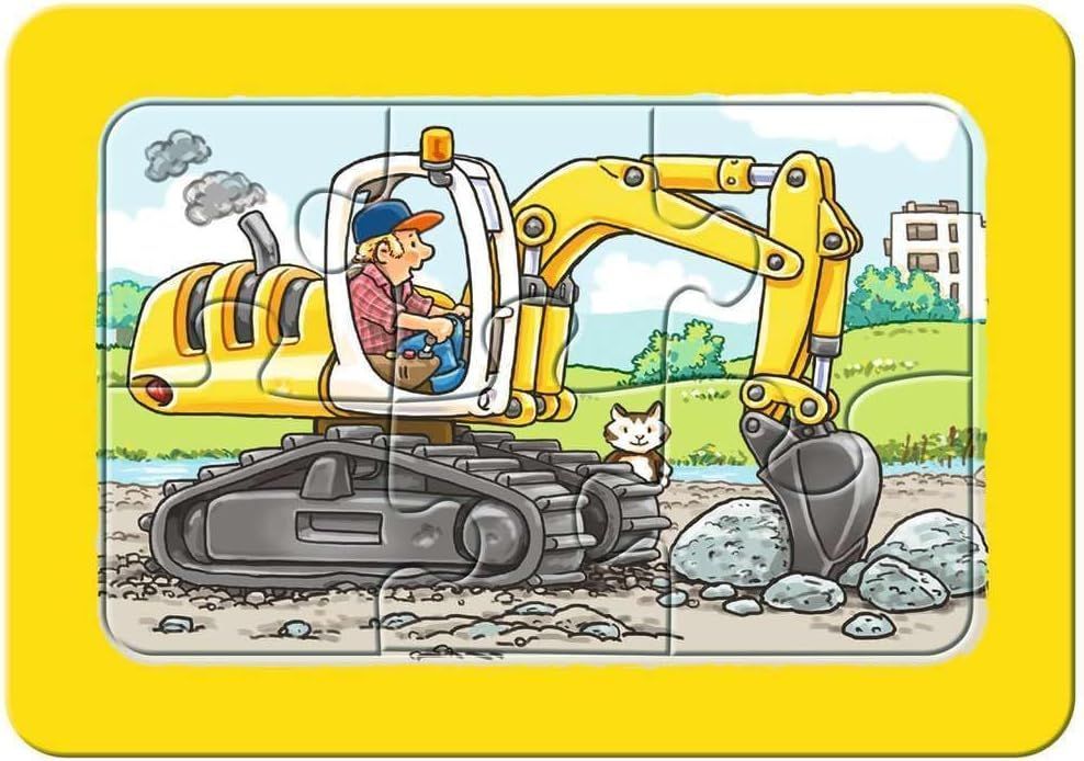 Mi primer puzzle - Excavadora, tractor y camión-3