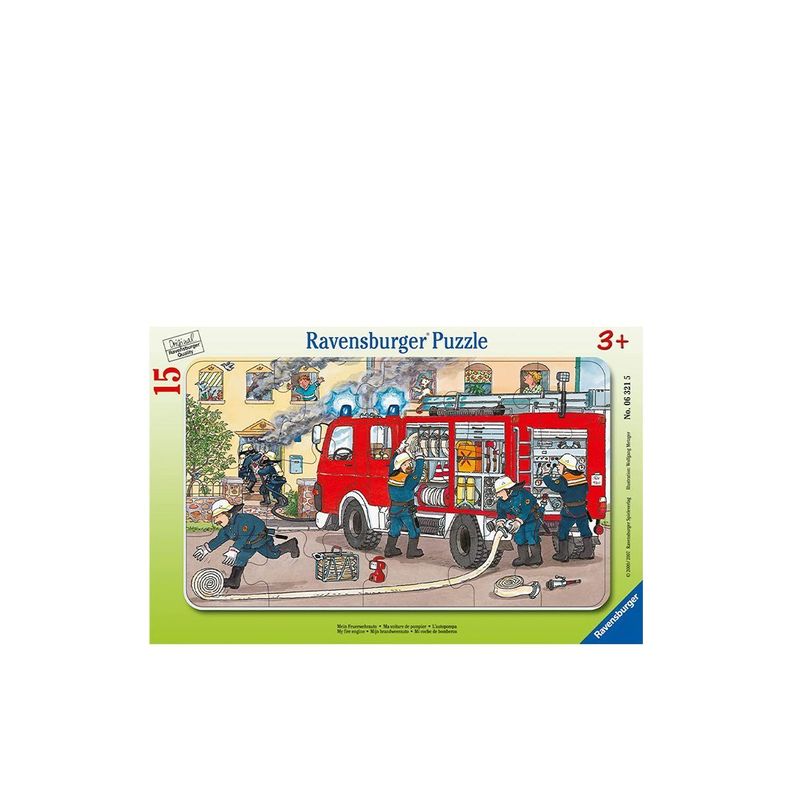 Puzzle enmarcado - Camión de bomberos-0
