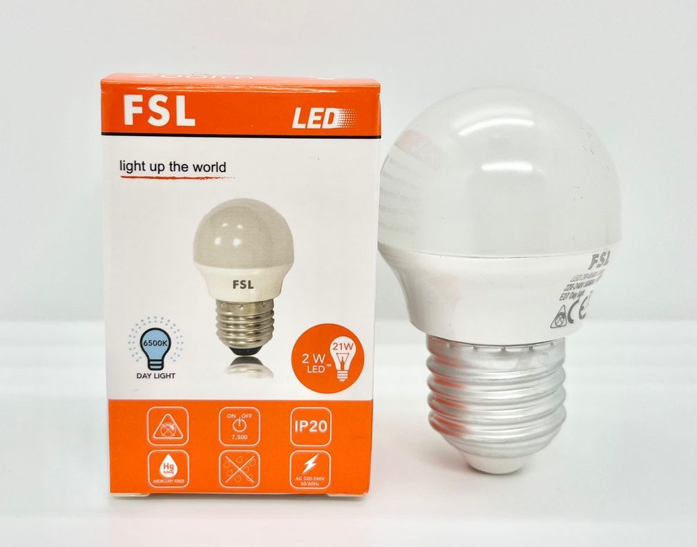 AMPOLLETA LED MINI BOLA G45 2W LUZ FRIA FSL-0