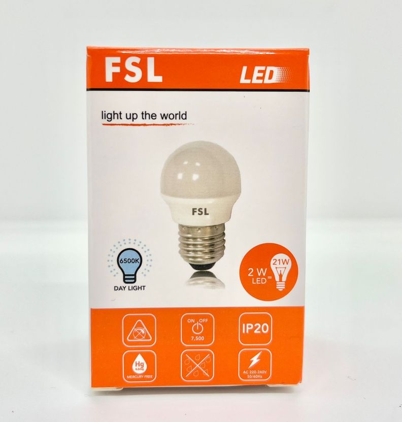 AMPOLLETA LED MINI BOLA G45 2W LUZ FRIA FSL-1