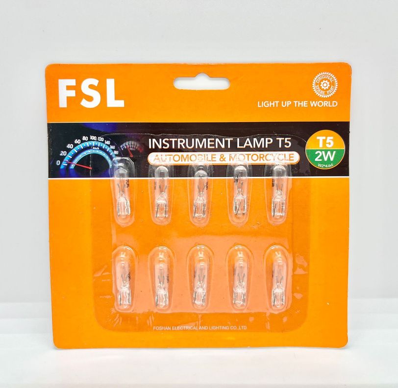 AMPOLLETA PARA AUTO TIPO COLA DE PESCADO T5 24V 2W FSL X 10 UNIDADES-1
