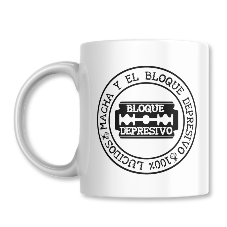 Taza Macha y El Bloque Depresivo Tazon 325ml Blanco