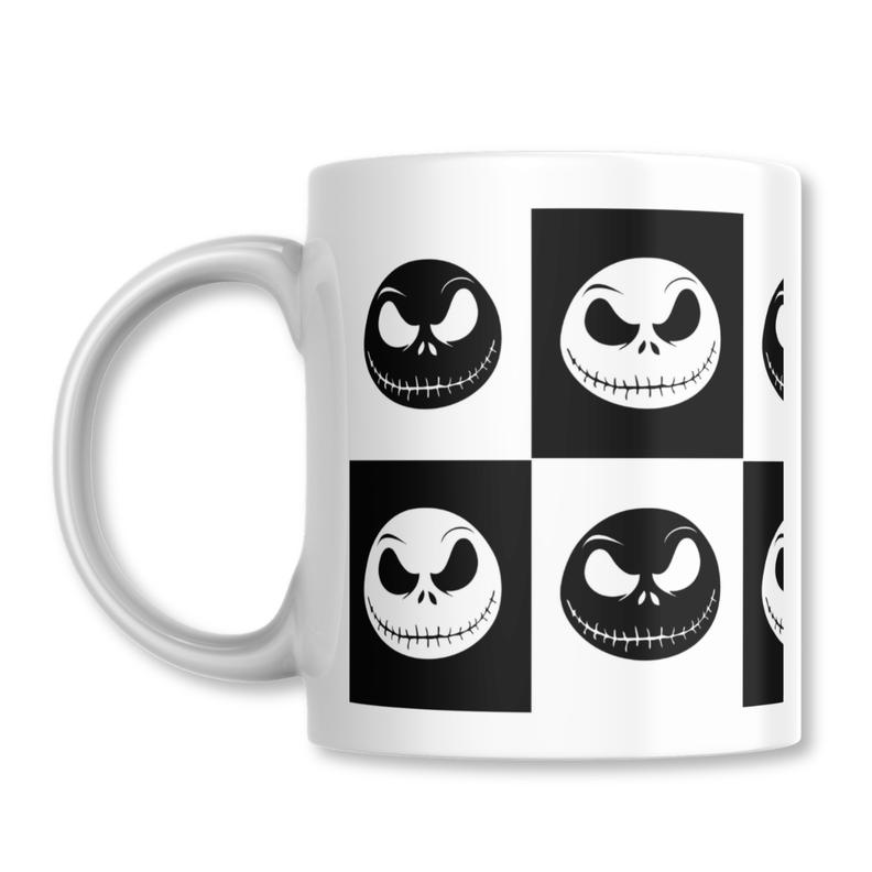 Taza Jack Skellington El Extra o Mundo de Jack Tazon 325ml Blanco