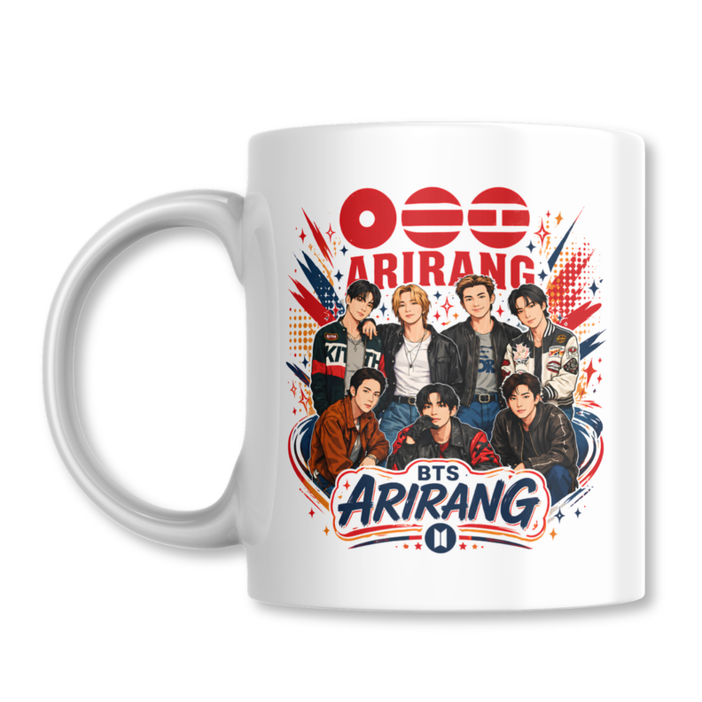 Taza BTS Arirang K Pop Taza 325ml Blanco
