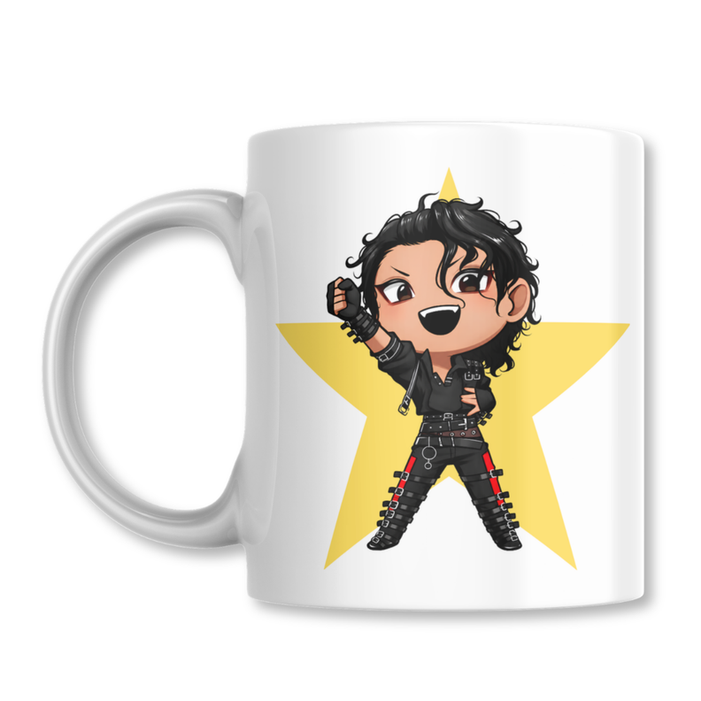 Taza Bad Michael Jackson Tazon 325ml Blanco
