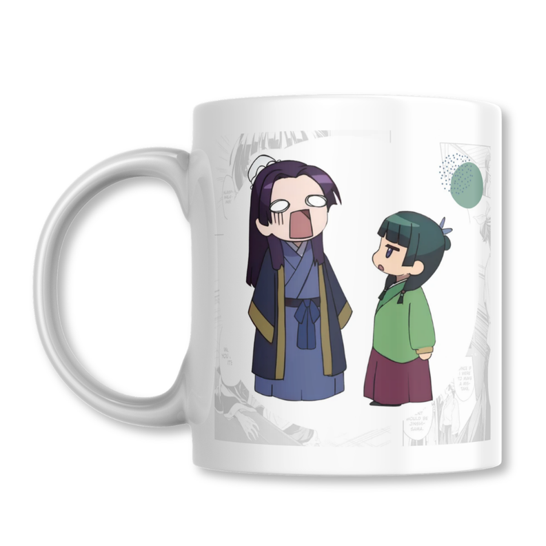 Taza Maomao Y Jinshi Los Diarios De La Boticaria Tazon 325ml Blanco