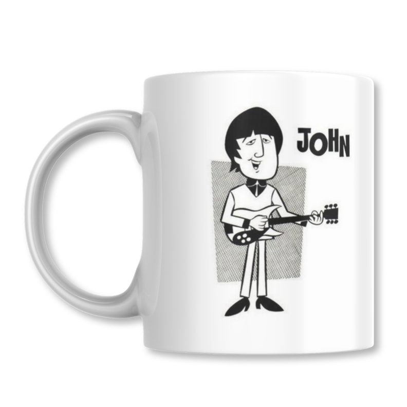 Taza John Lennon The Beatles Cartoon Edition Tazon 325ml Blanco