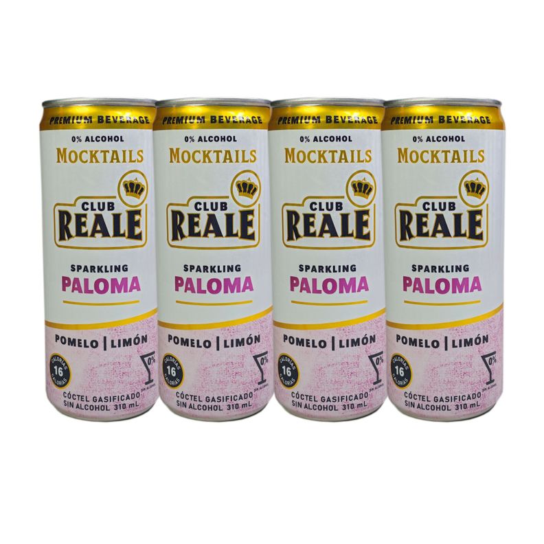 Paloma cocktail sin alcohol, latas de 310 cc, 4 unidades-0