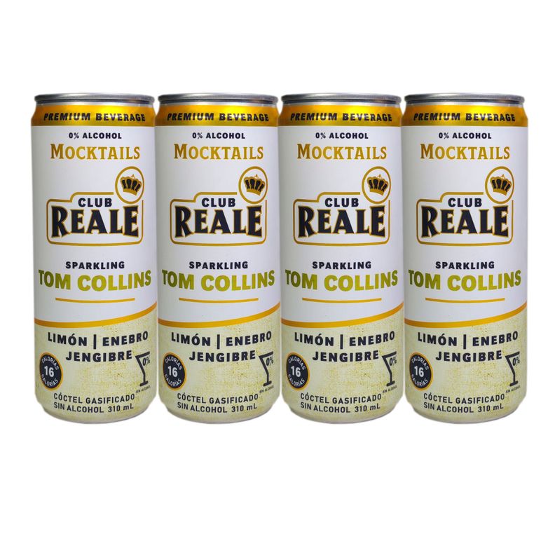 Tom Collins, cocktail sin alcohol, latas de 310 cc, 4 unidades-0