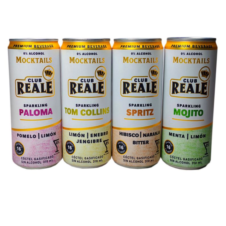 Pack Cocktails sin Alcohol Mojito, Paloma, Spritz y Tom Collins, 4 latas de 310 cc-0