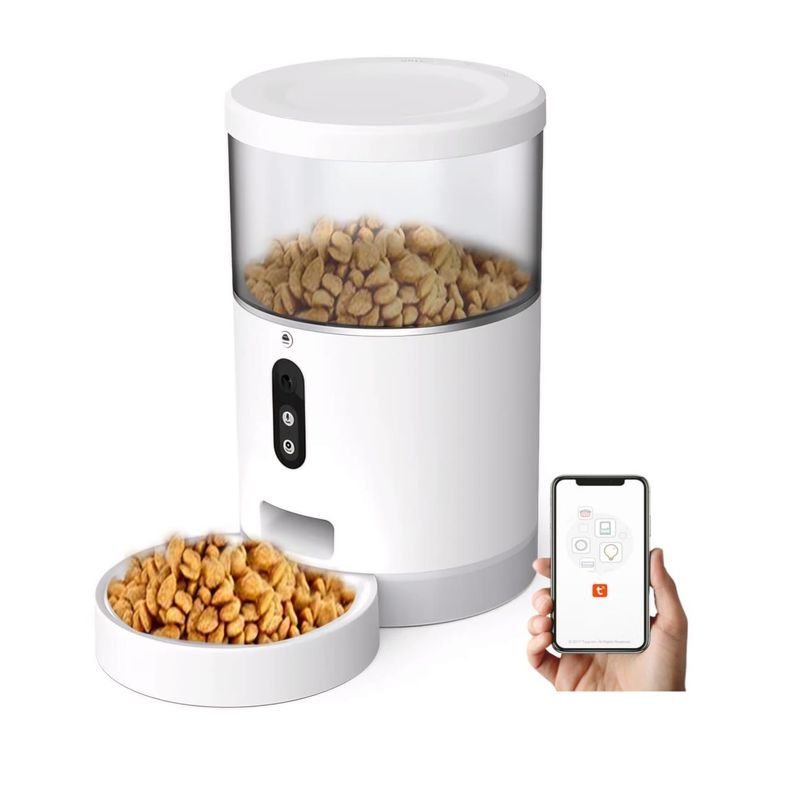 Dispensador de Comida Para Mascotas Wifi Inteligente Con Cámara.-0