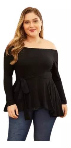 BLUSA CASUAL MANGA LARGA  IDEAL PARA FIESTA COCTEL GRADUACION-0