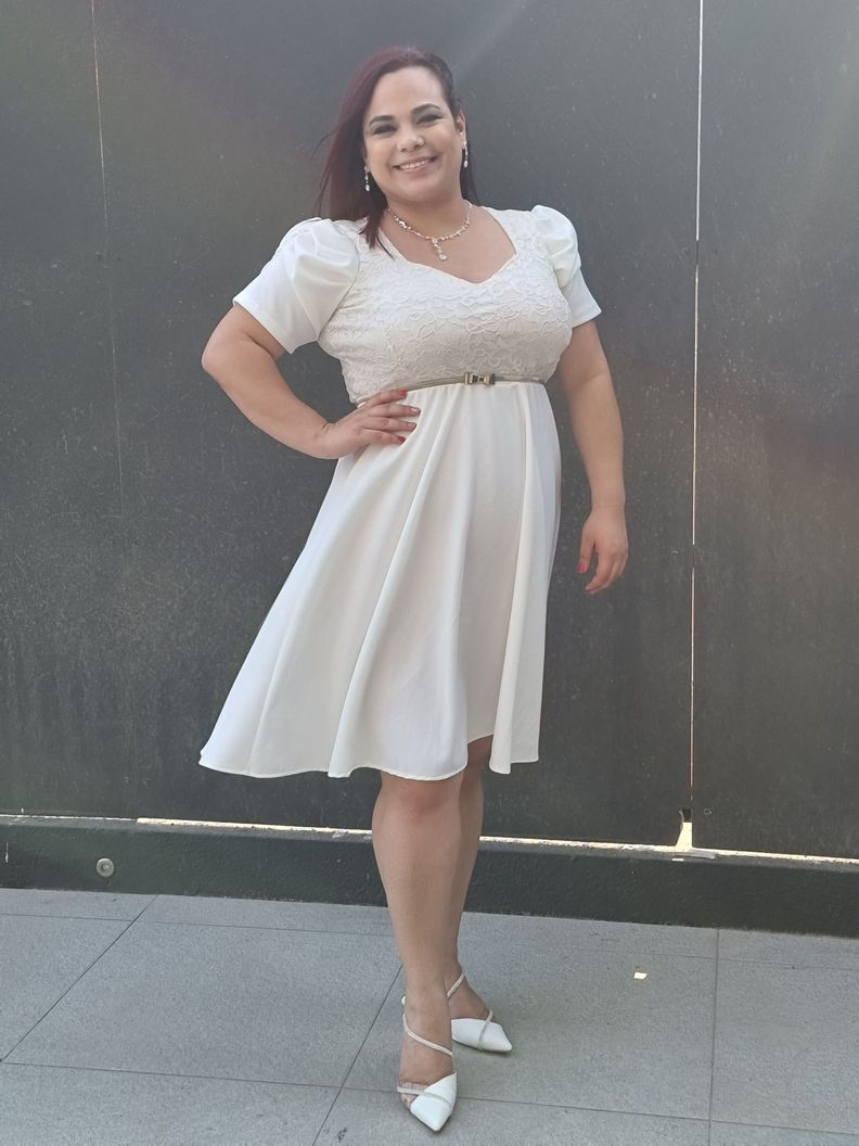 VESTIDO DE NOVIA ACAMPANADO MATRIMONIO CIVIL SN25-0