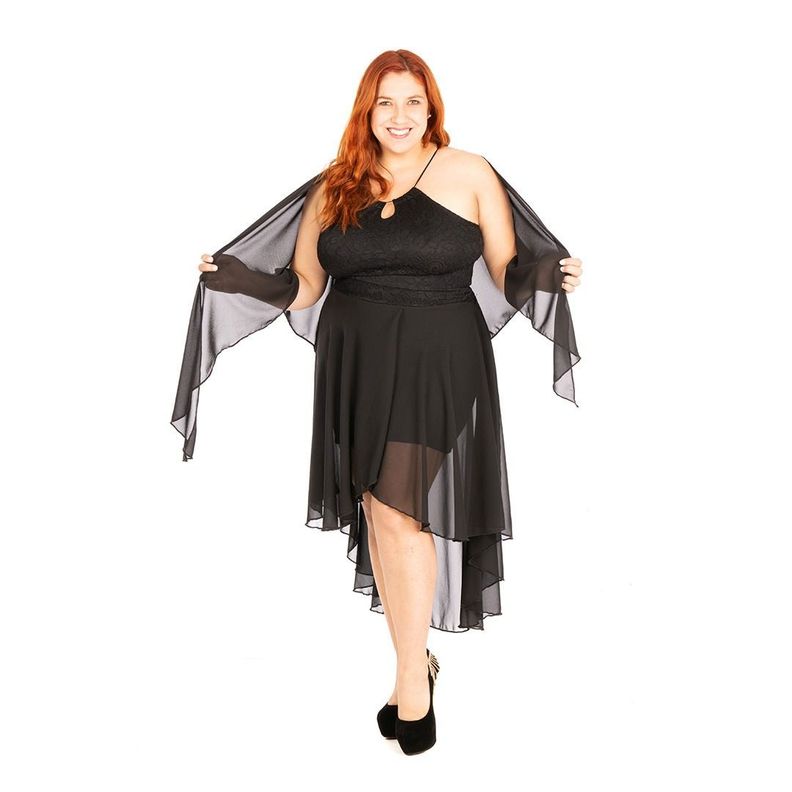 VESTIDO ASIMETRICO SIN MANGAS IDEAL PARA FIESTA COCTEL GRADUACION-1