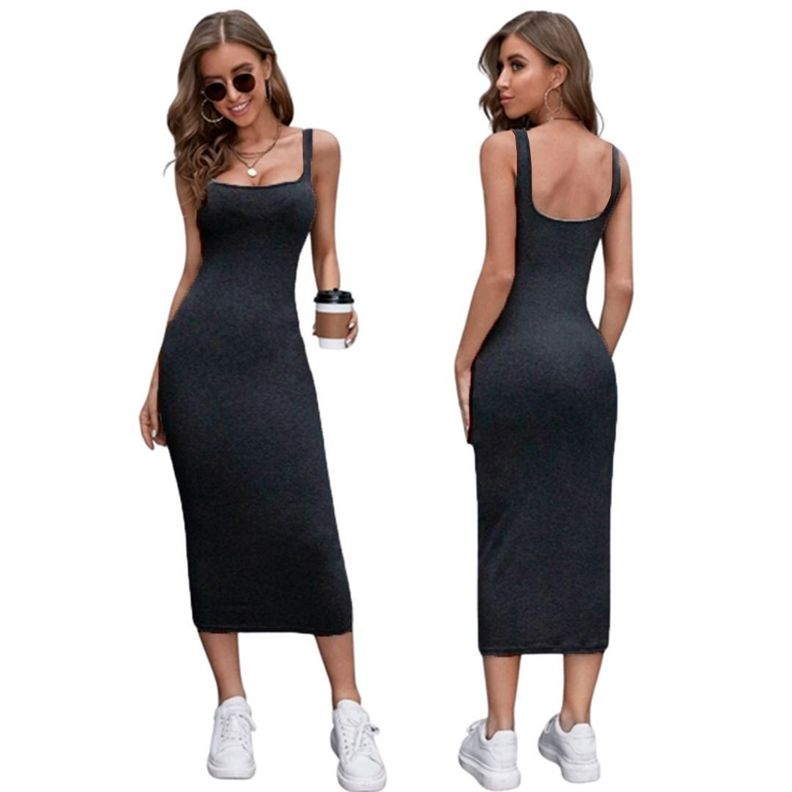 VESTIDO AJUSTADO SIN MANGAS PRIMAVERA VERANO V004-0
