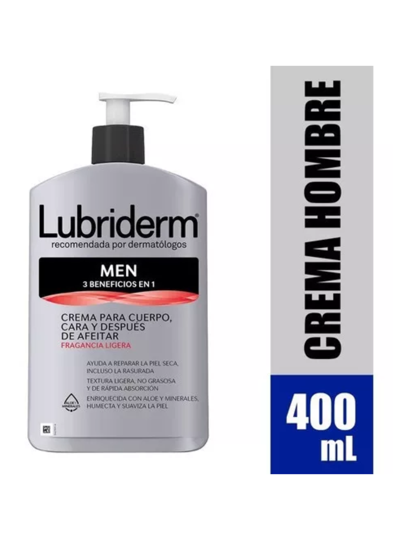 Crema MEN 3 Benefcios en 1 400Ml - Lubriderm-1