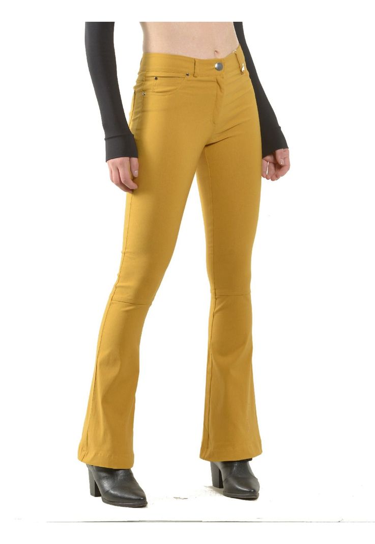 Pantalón Retro Mostaza-0