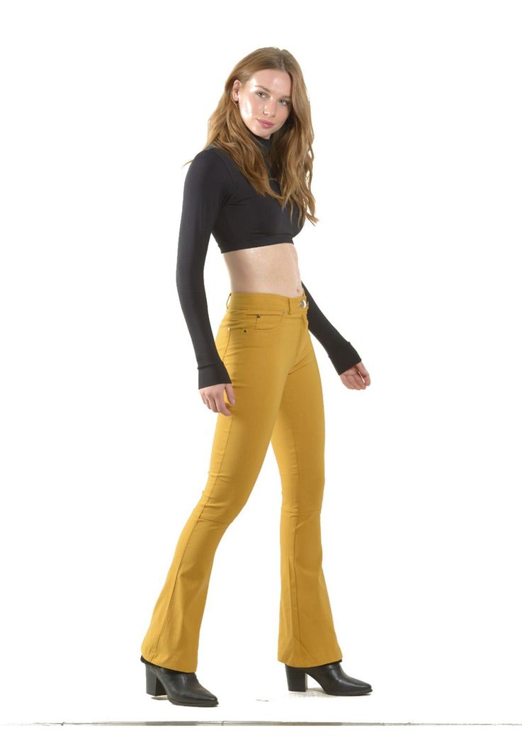 Pantalón Retro Mostaza-1