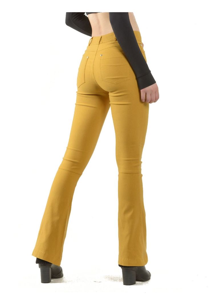 Pantalón Retro Mostaza-2