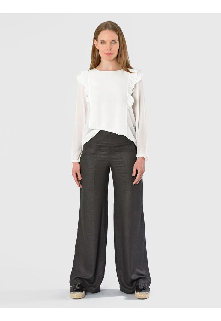 Pantalón Lino Negro-2