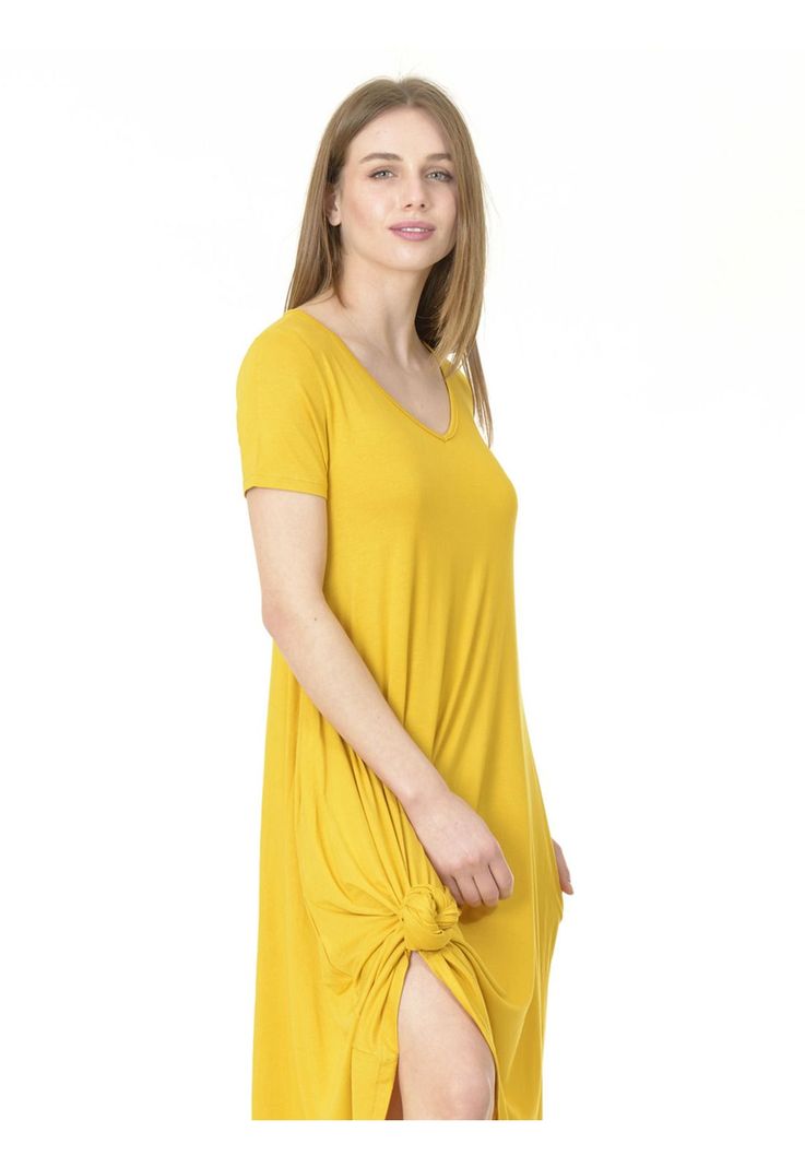 Vestido Florence Liso Amarillo-0