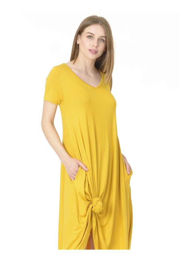 Vestido Florence Liso Amarillo-4