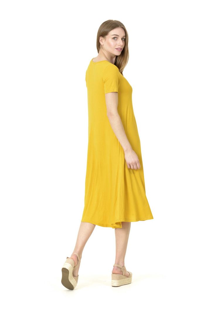 Vestido Florence Liso Amarillo-6