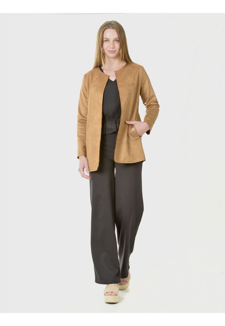 Chaqueta Ojetillos Café-0