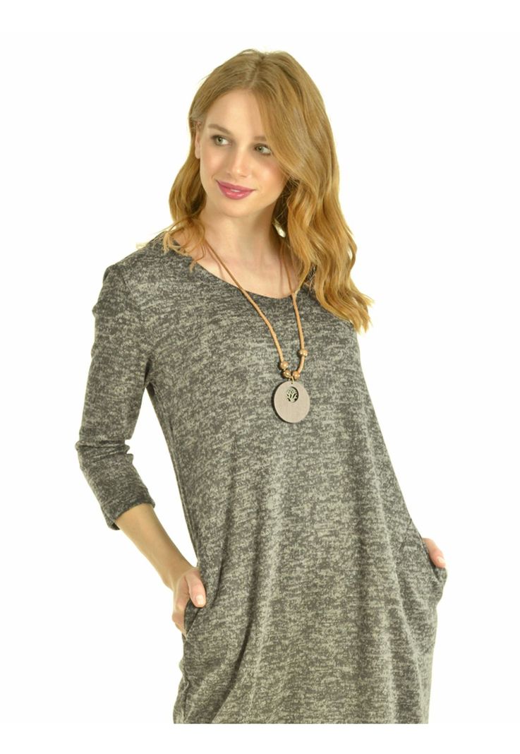 Vestido Lanilla Gris Claro-2