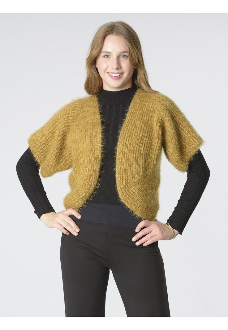 Chaqueta Lana Mostaza-2