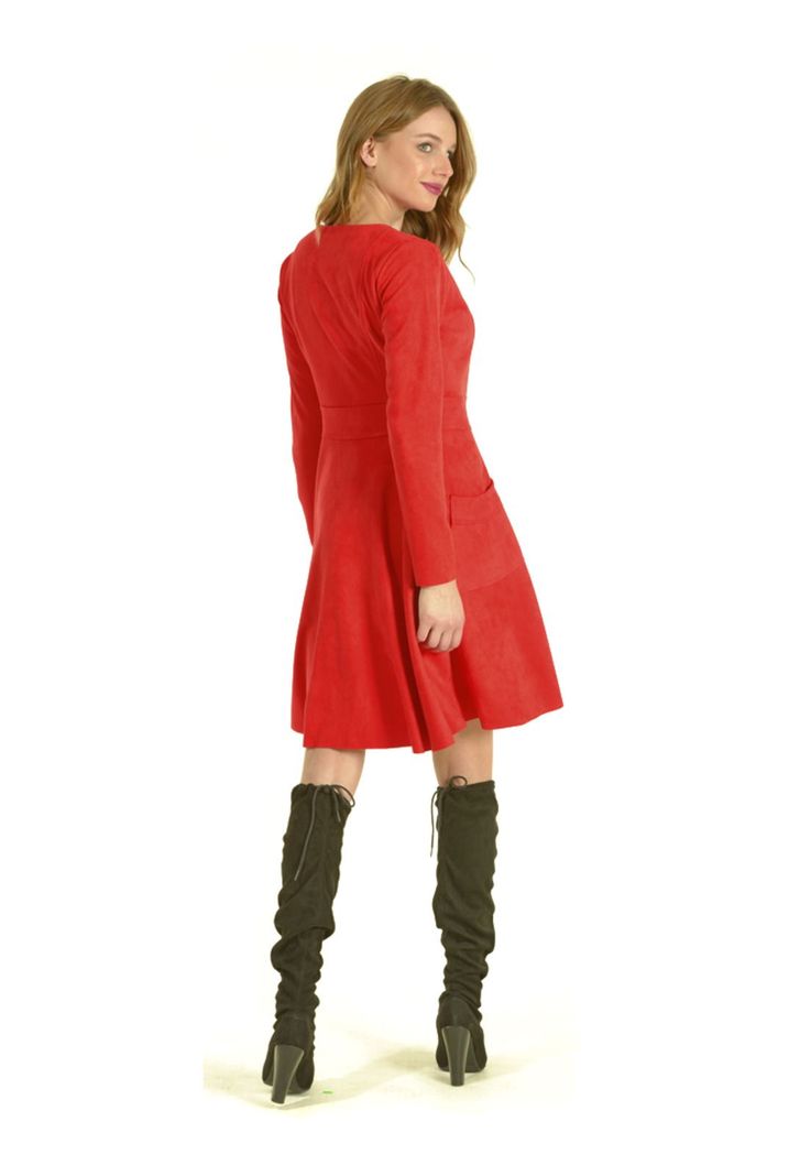 Vestido Broches Rojo-1