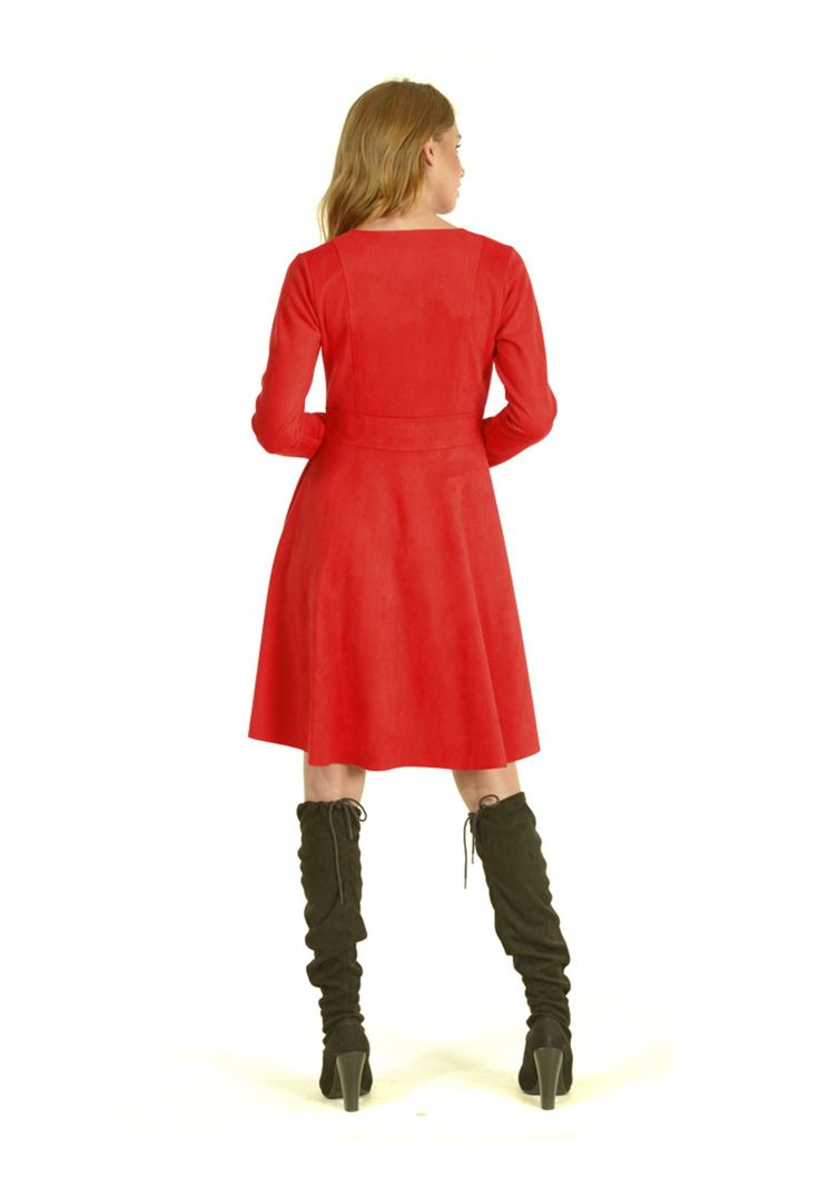 Vestido Broches Rojo-2