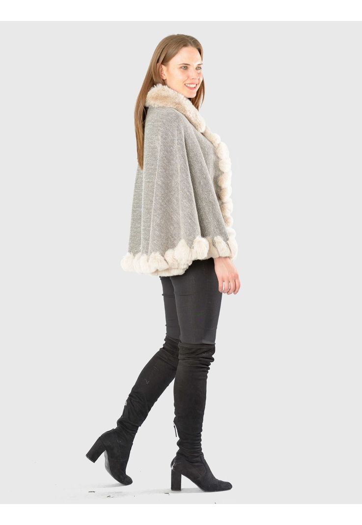 Capa Abrigo Jaspeado Italiano Beige-4